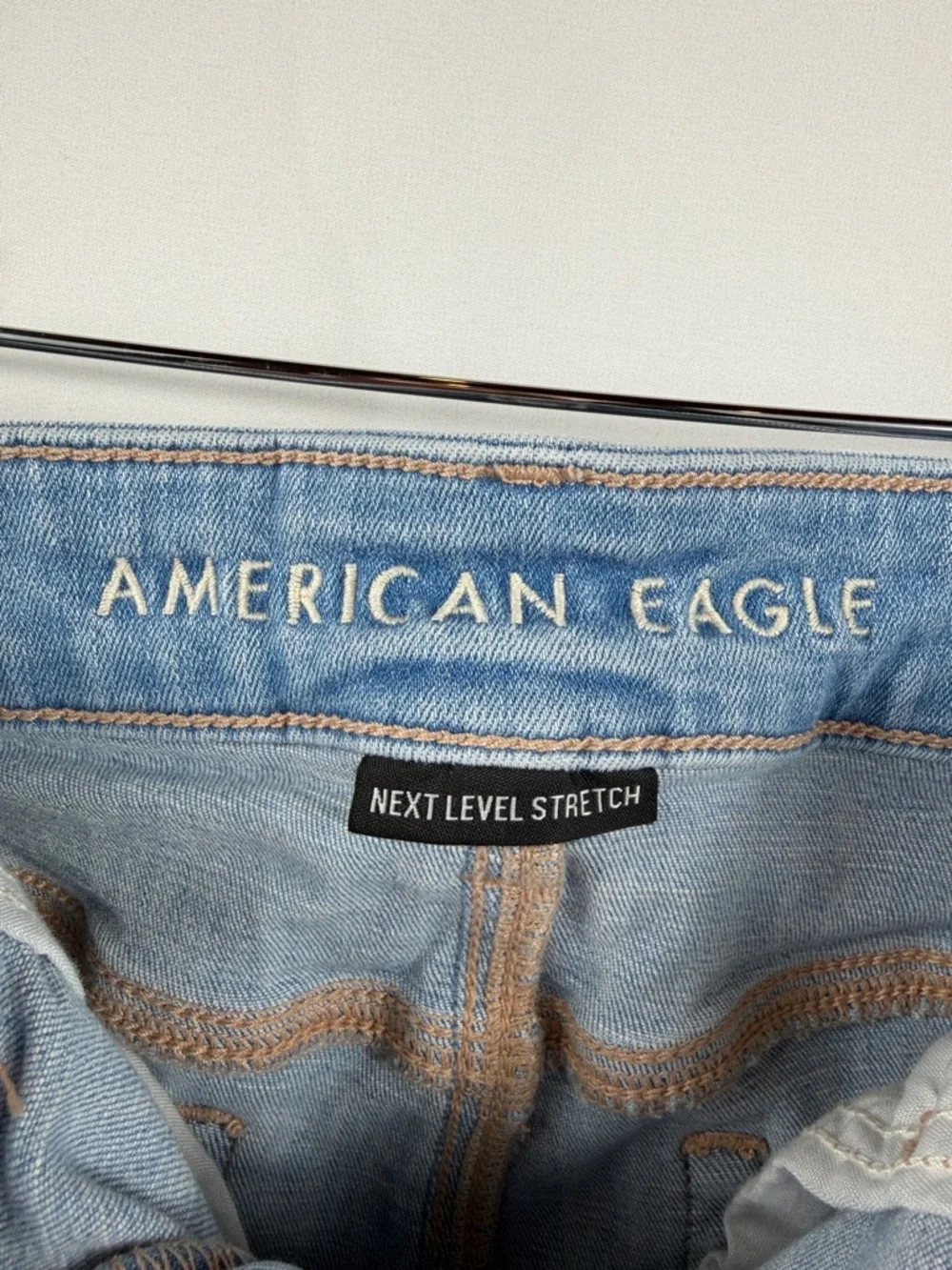 American Eagle Next Level Stretch Distressed Denim Cutoff Jean Shorts. Size 4